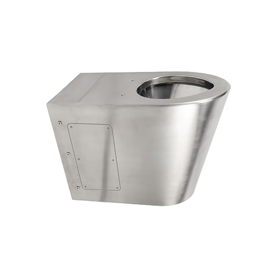 standing toilet made of stainless steel | 370 x 550 x 400 mm