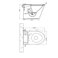 Stand-WC aus Edelstahl | 370 x 550 x 400 mm