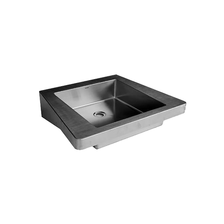 washbasin for disabled | stainless steel | W 620 x D 505 x H 150 mm.