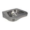 HorecaTraders washbasin for disabled people | Stainless steel | W 620 x D 444 x H 160 mm