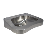 lavabo pour personnes handicapées | acier inoxydable | L 620 x P 444 x H 160 mm