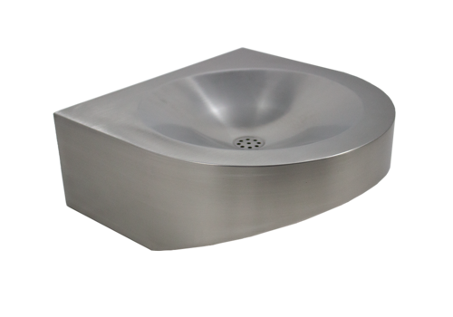  HorecaTraders lavabo pour personnes handicapées | acier inoxydable | L 400 x P 390 x H 68/148 mm 