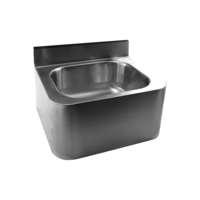 wall-mounted stainless steel washbasin | W 400 x D 340 x H 400 mm