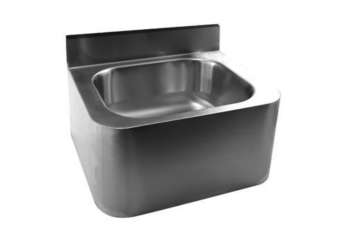  HorecaTraders wall-mounted stainless steel washbasin | W 400 x D 340 x H 400 mm 