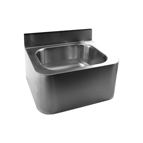  HorecaTraders wall-mounted stainless steel washbasin | W 400 x D 340 x H 400 mm 
