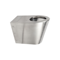 Stand-WC aus Edelstahl | B 370 x T 700 x H 500 mm