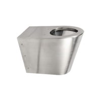 standing toilet made of stainless steel | W 370 x D 700 x H 500 mm