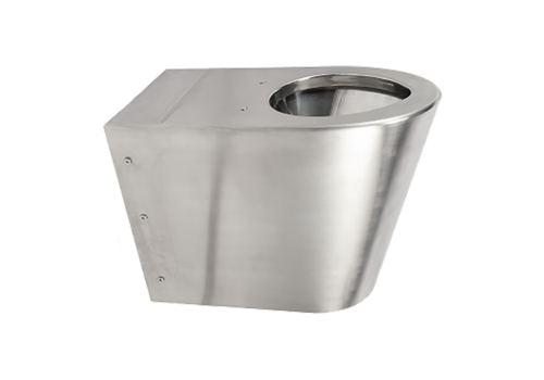  HorecaTraders toilettes debout en acier inoxydable | L 370 x P 700 x H 500 mm 