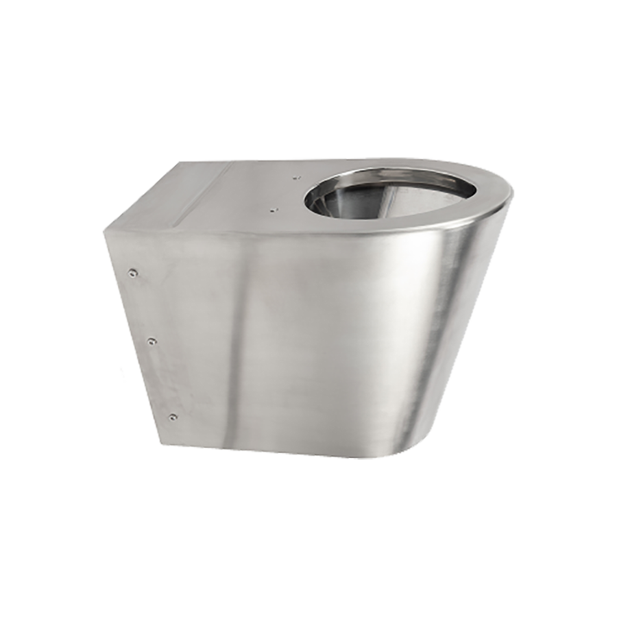 toilettes debout en acier inoxydable | L 370 x P 700 x H 500 mm