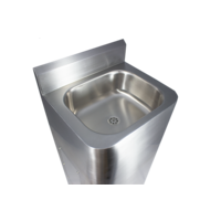 lavabo sur pied en acier inoxydable | L 400 x P 350 x H 1000 mm