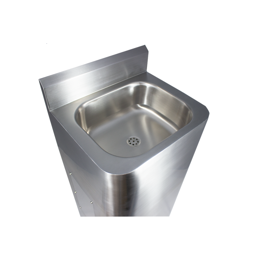 standing washbasin made of stainless steel | W 400 x D 350 x H 1000 mm