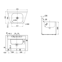 stainless steel sink | W 570 x D 340 x H 400 mm