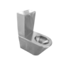 HorecaTraders Standing toilet made of stainless steel | W 370 x D 620 x H 790 mm