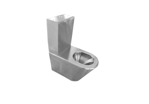  HorecaTraders toilettes debout en acier inoxydable | L 370 x P 620 x H 790 mm 