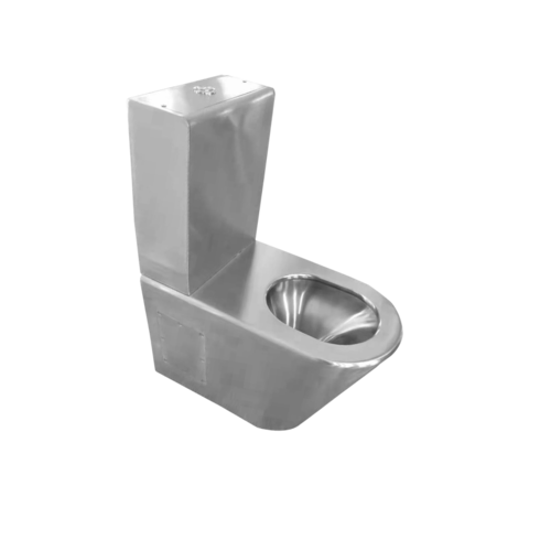  HorecaTraders standing toilet made of stainless steel | W 370 x D 620 x H 790 mm 