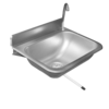 HorecaTraders mini lavabo mural en acier inoxydable | L 376 x P 299 x H 190 mm