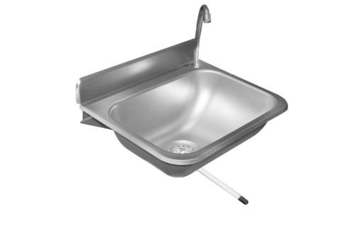  HorecaTraders mini lavabo mural en acier inoxydable | L 376 x P 299 x H 190 mm 