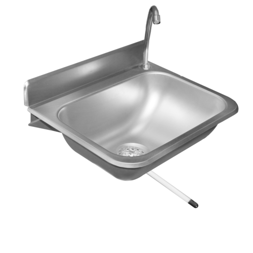  HorecaTraders Mini-Wandwaschtisch aus Edelstahl | B 376 x T 299 x H 190 mm 