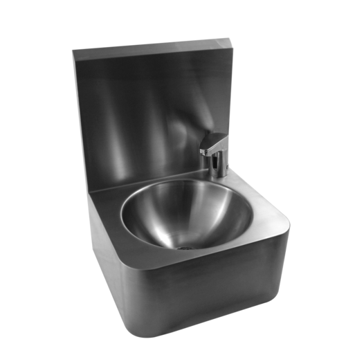  HorecaTraders lavabo hygiénique en acier inoxydable | L 400 x P 390 x H 560 mm 