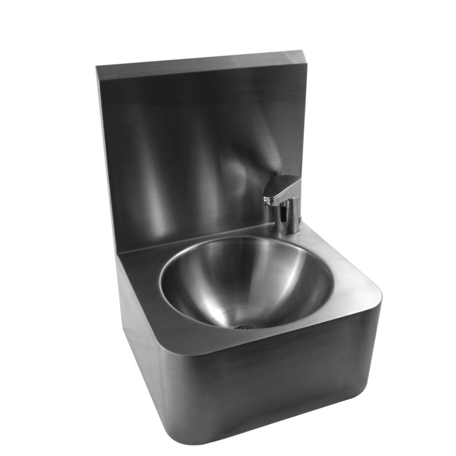 hygiene washbasin made of stainless steel | W 400 x D 390 x H 560 mm