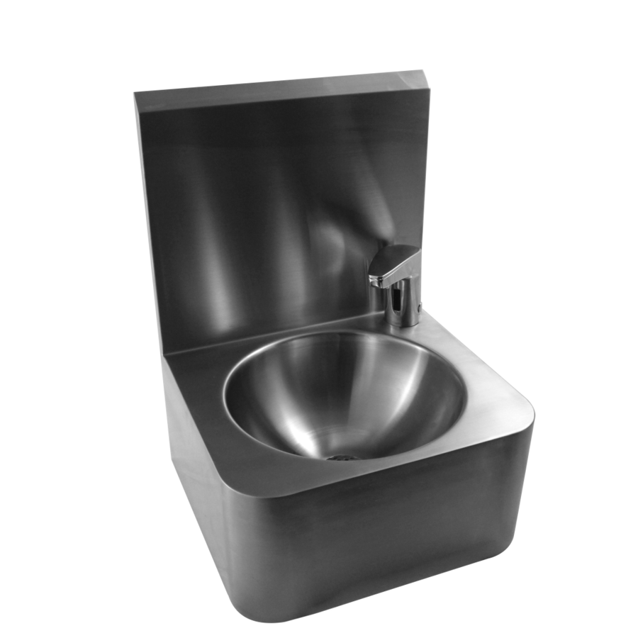 Hygienewaschtisch aus Edelstahl | B 400 x T 390 x H 560 mm