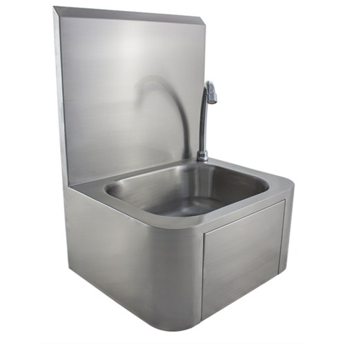 HorecaTraders lavabo hygiénique en acier inoxydable | L 460 x P 400 x H 560 mm 