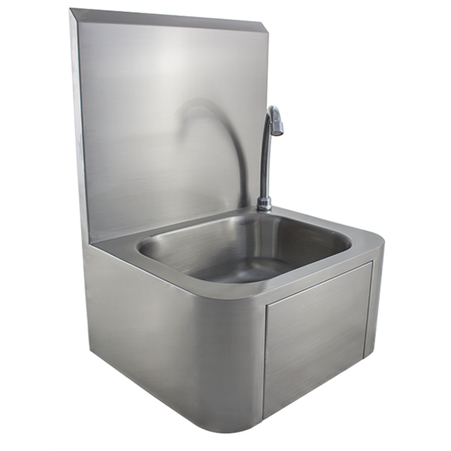 Hygienewaschtisch aus Edelstahl | B 460 x T 400 x H 560 mm