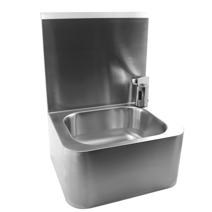 Hygienewaschtisch aus Edelstahl | B 460 x T 400 x H 560 mm