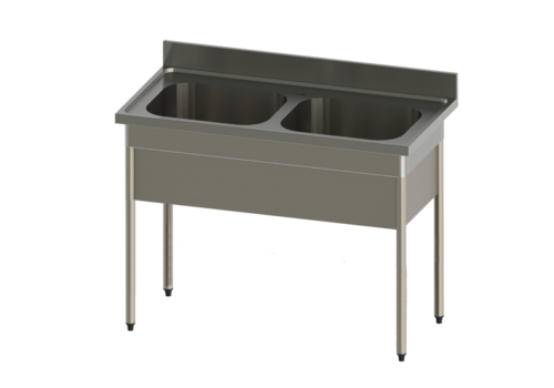  HorecaTraders évier de cuisine en acier inoxydable | L 1200 x H 900 x P 600 