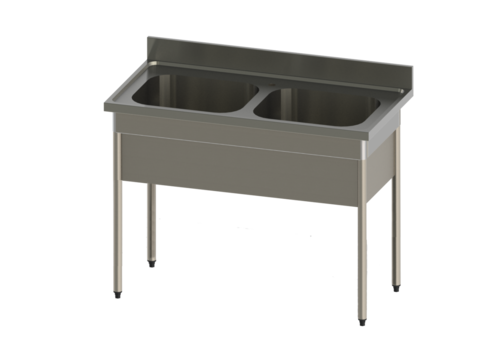  HorecaTraders kitchen sink made of stainless steel | W 1200 x H 900 x D 600 