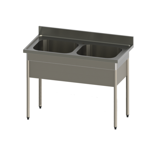  HorecaTraders kitchen sink made of stainless steel | W 1200 x H 900 x D 600 