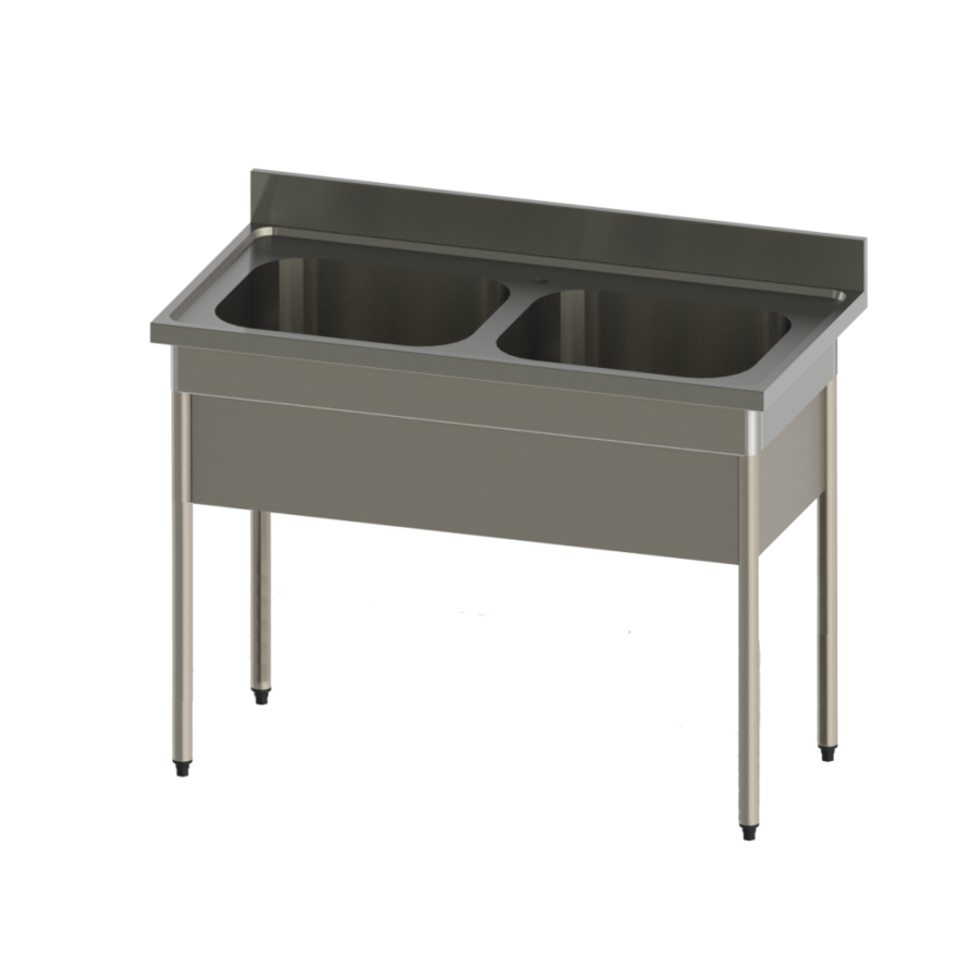 Stainless steel kitchen sink | W 1200 x H 900 x D 600