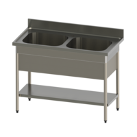 kitchen sink made of stainless steel | W 1200 x H 900 x D 600