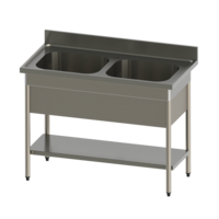 Küchenspüle aus Edelstahl | B 1200 x H 900 x T 600