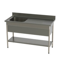 kitchen sink made of stainless steel | W 1400 x H 900 x D 600