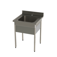 évier de cuisine en acier inoxydable | L 700 x P 700 x H 900 mm