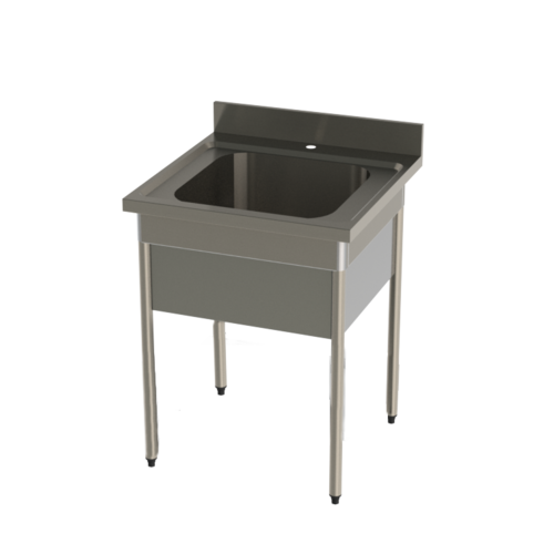  HorecaTraders kitchen sink made of stainless steel | W 700 x D 700 x H 900 mm 