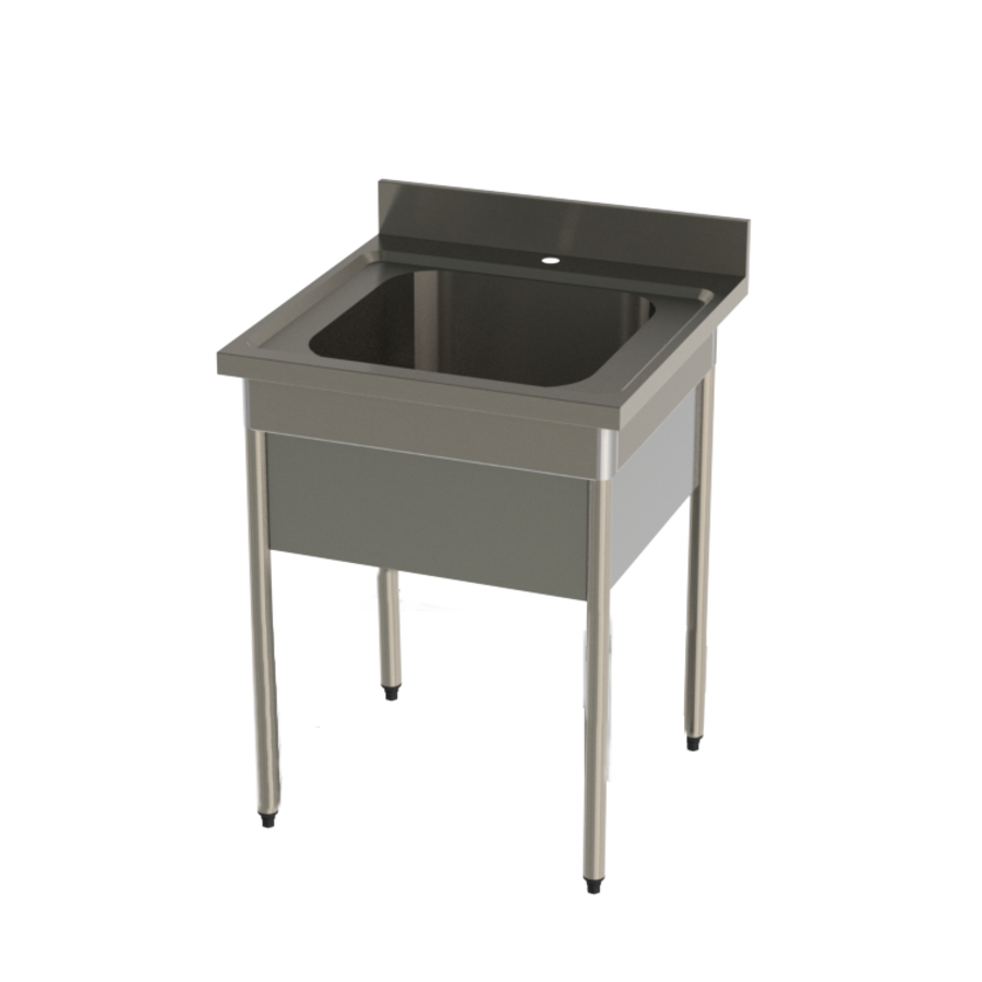 Stainless steel kitchen sink | W 700 x D 700 x H 900 mm