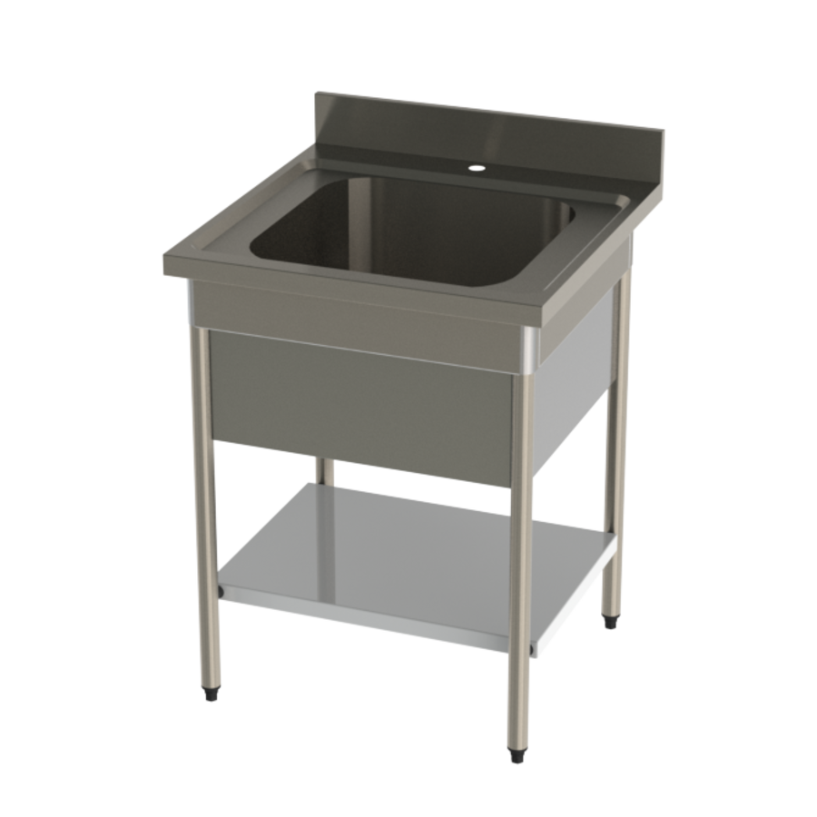 Stainless steel kitchen sink | W 700 x D 700 x H 900 mm