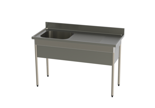  HorecaTraders kitchen sink made of stainless steel | W 1200 x D 700 x H 900 