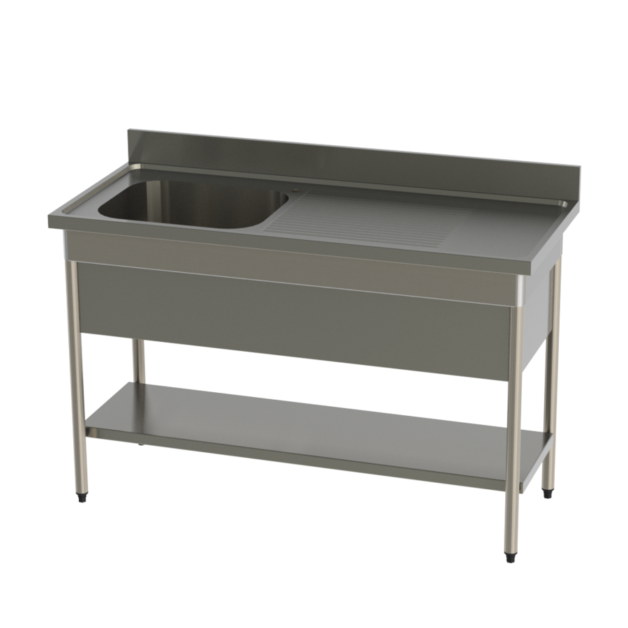 Stainless steel kitchen sink | W 1200 x D 700 x H 900