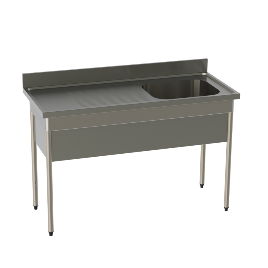 Stainless steel kitchen sink | W 1200 x D 700 x H 900