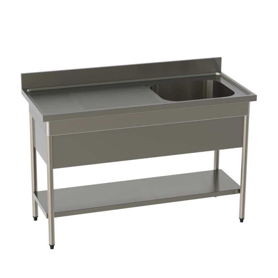 Stainless steel kitchen sink | W 1200 x D 700 x H 900