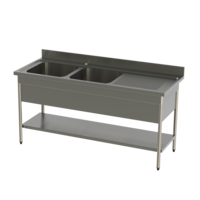 kitchen sink made of stainless steel | W 1600 x D 700 x H 900