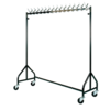 HorecaTraders wardrobe rack with wheels | 15 hooks | H 1815 (1730) x L 1560 x D 550 mm
