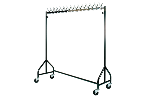  HorecaTraders Garderobenständer mit Rollen | 15 Haken | H 1815 (1730) x L 1560 x T 550 mm 