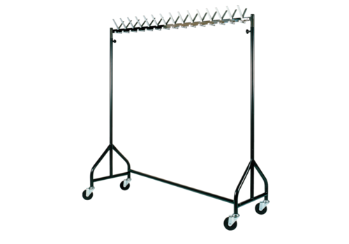  HorecaTraders wardrobe rack with wheels | 15 hooks | H 1815 (1730) x L 1560 x D 550 mm 