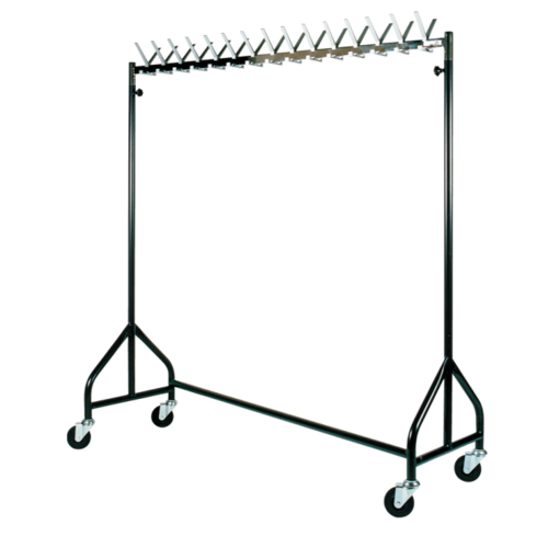  HorecaTraders wardrobe rack with wheels | 15 hooks | H 1815 (1730) x L 1560 x D 550 mm 