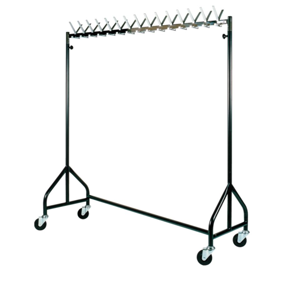 étagère à roulettes pour garde-robe | 15 crochets | H 1815 (1730) x L 1560 x P 550 mm