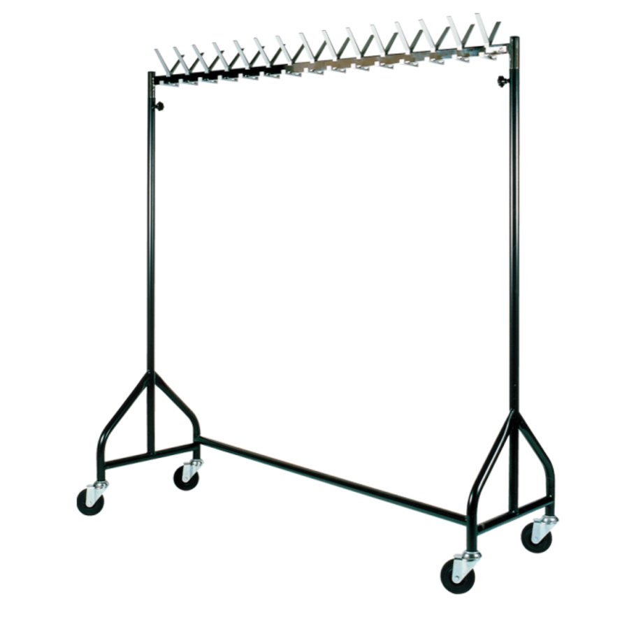 wardrobe rack with wheels | 15 hooks | H 1815 (1730) x L 1560 x D 550 mm
